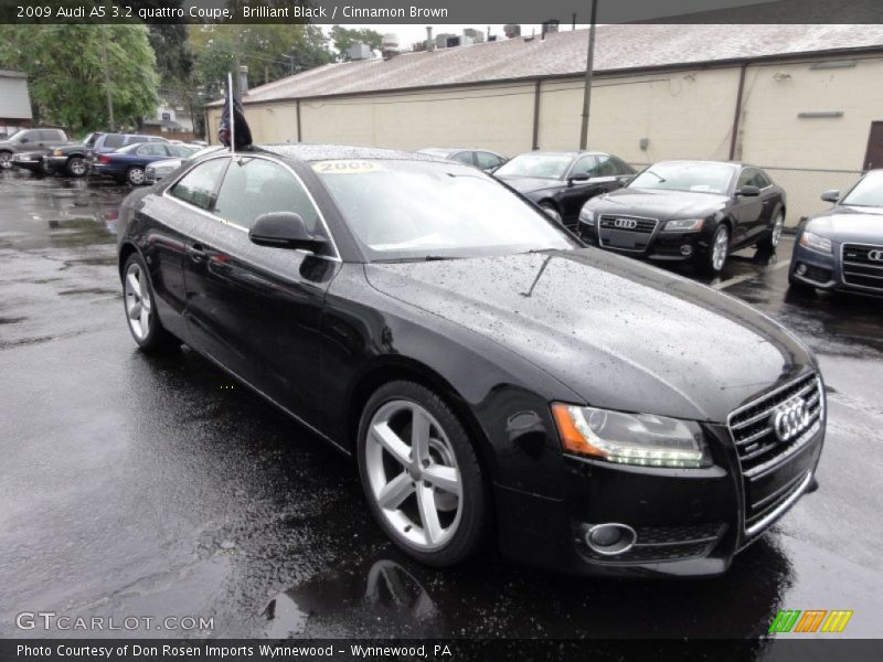 Brilliant Black / Cinnamon Brown 2009 Audi A5 3.2 quattro Coupe