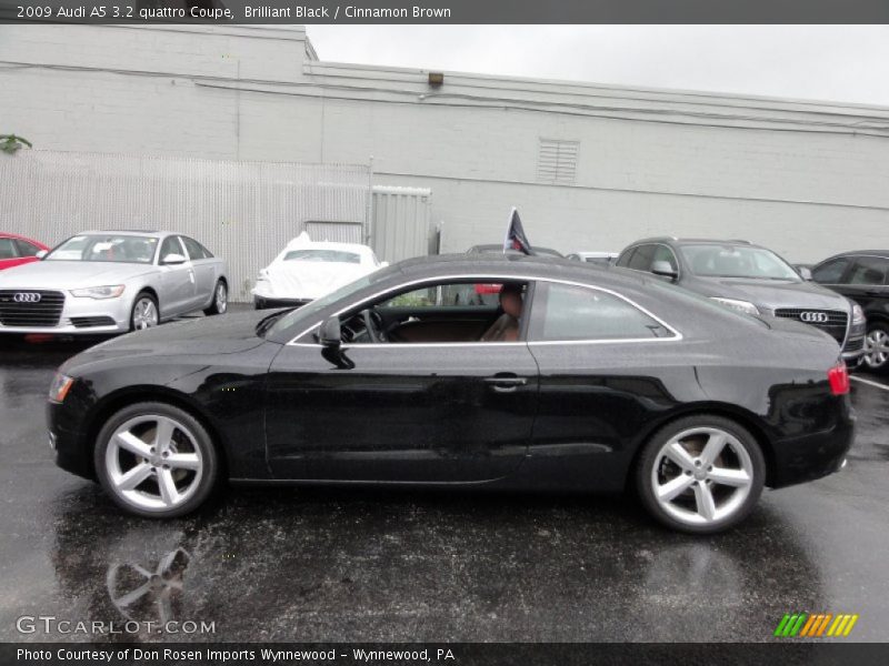 Brilliant Black / Cinnamon Brown 2009 Audi A5 3.2 quattro Coupe