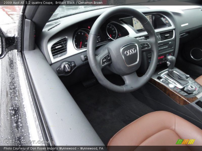 Brilliant Black / Cinnamon Brown 2009 Audi A5 3.2 quattro Coupe