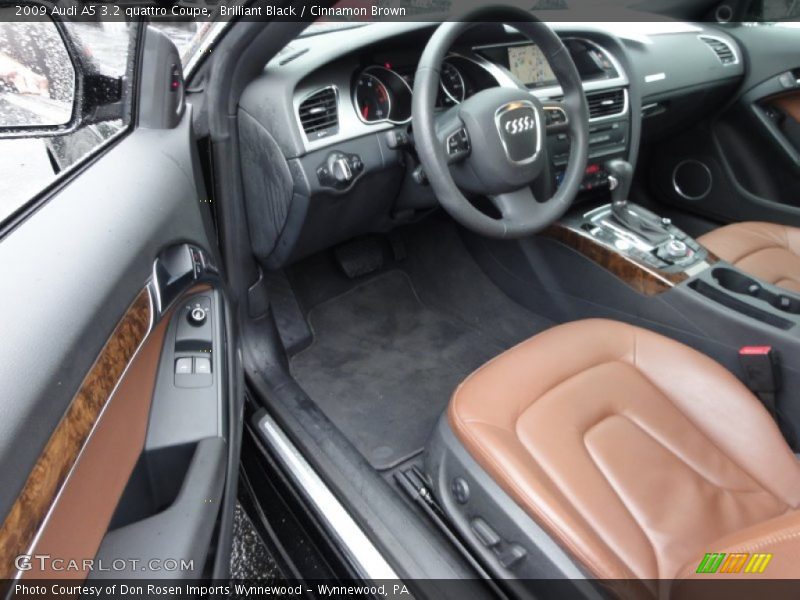 Brilliant Black / Cinnamon Brown 2009 Audi A5 3.2 quattro Coupe