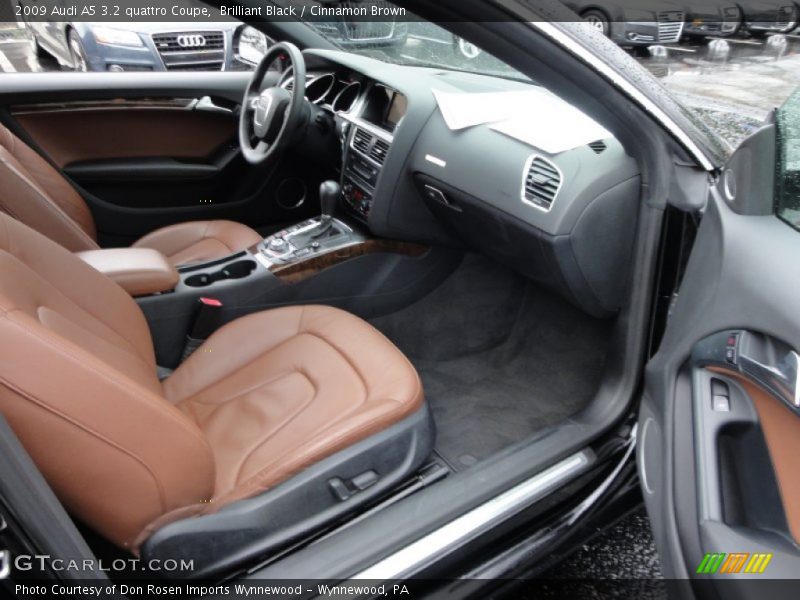 Brilliant Black / Cinnamon Brown 2009 Audi A5 3.2 quattro Coupe