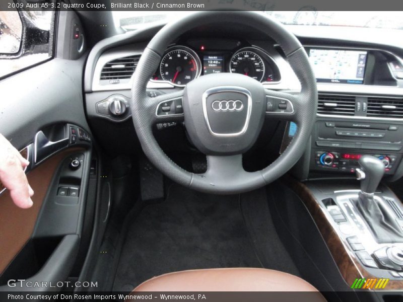 Brilliant Black / Cinnamon Brown 2009 Audi A5 3.2 quattro Coupe
