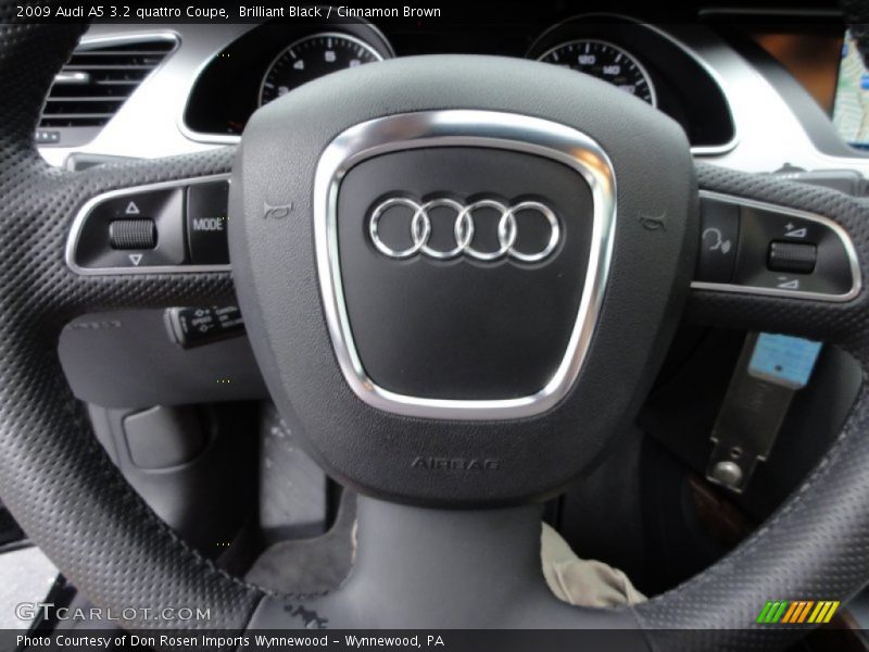 Brilliant Black / Cinnamon Brown 2009 Audi A5 3.2 quattro Coupe