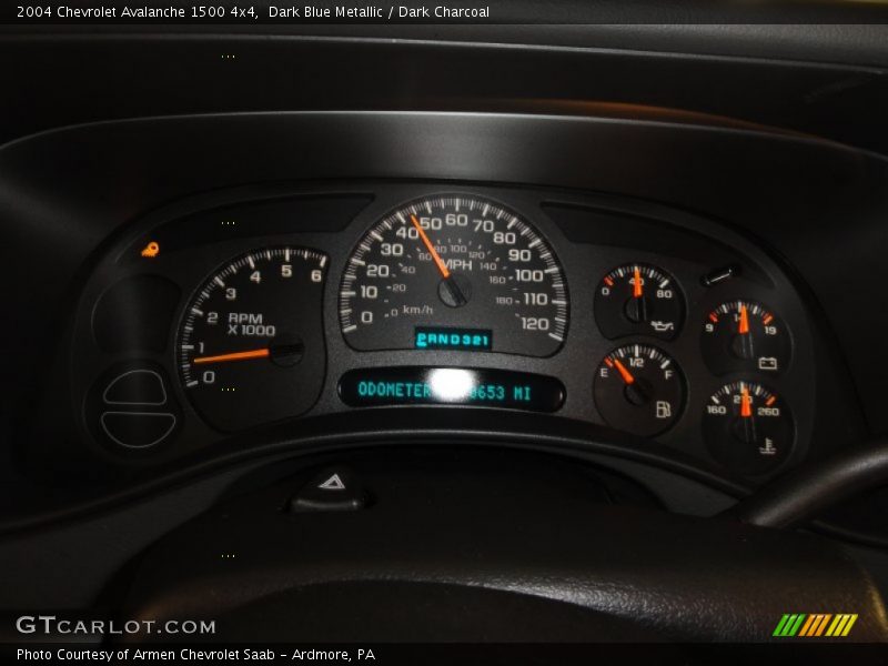 Dark Blue Metallic / Dark Charcoal 2004 Chevrolet Avalanche 1500 4x4
