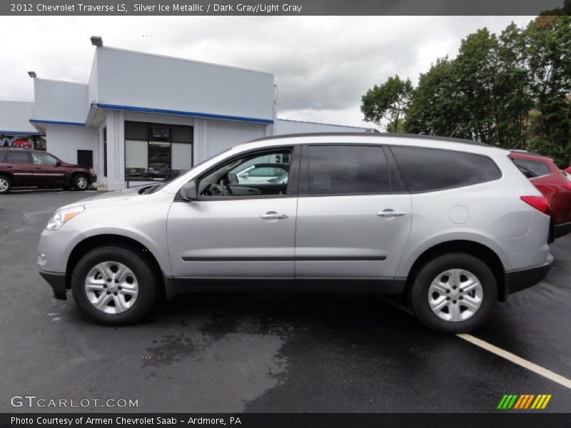 Silver Ice Metallic / Dark Gray/Light Gray 2012 Chevrolet Traverse LS