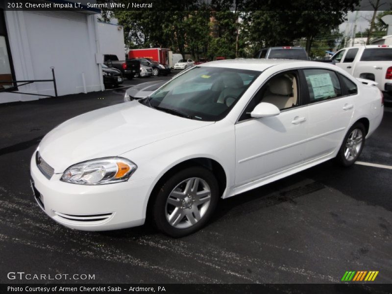 Summit White / Neutral 2012 Chevrolet Impala LT