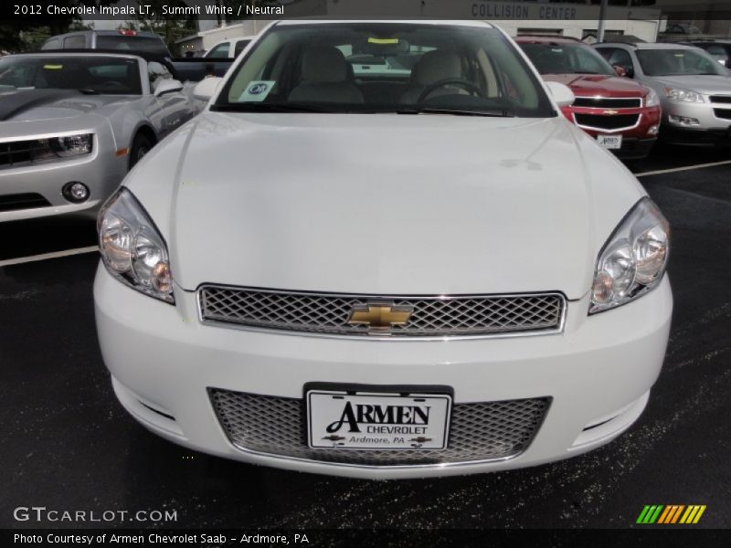 Summit White / Neutral 2012 Chevrolet Impala LT