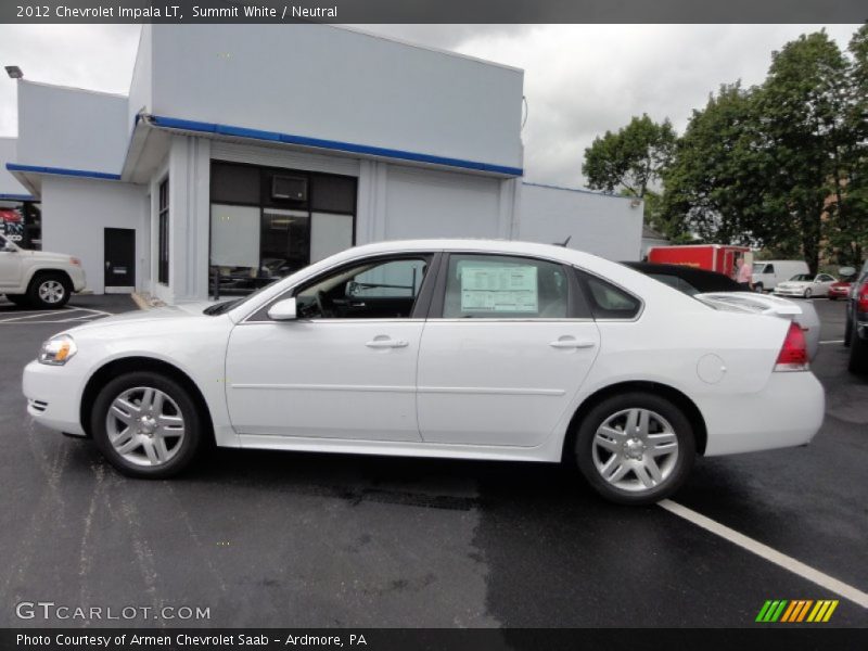 Summit White / Neutral 2012 Chevrolet Impala LT