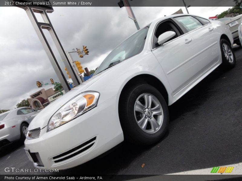 Summit White / Ebony 2012 Chevrolet Impala LS