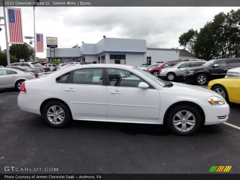 Summit White / Ebony 2012 Chevrolet Impala LS