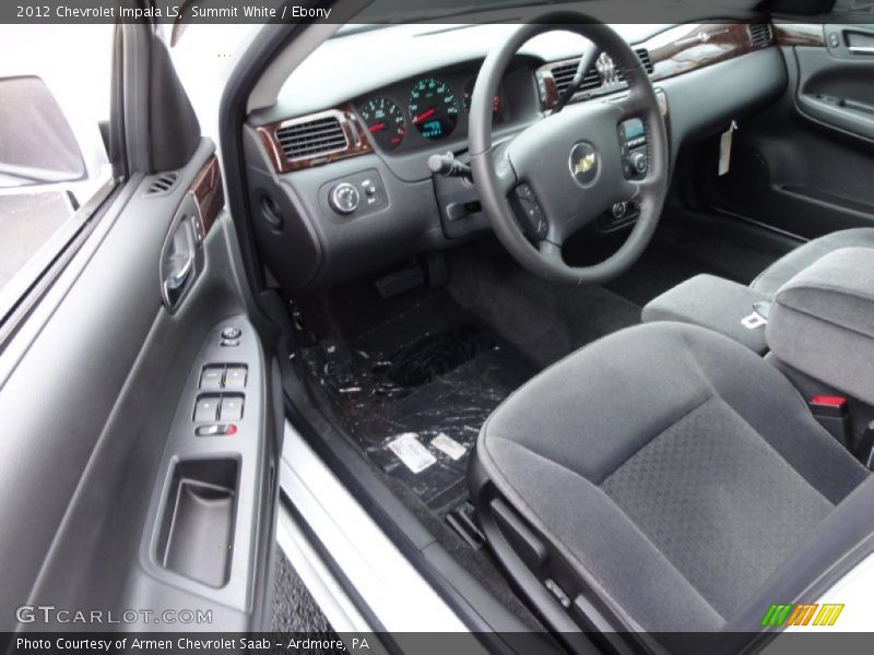 Summit White / Ebony 2012 Chevrolet Impala LS