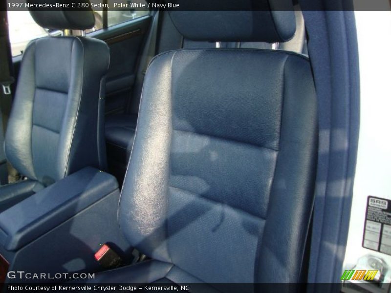 Polar White / Navy Blue 1997 Mercedes-Benz C 280 Sedan