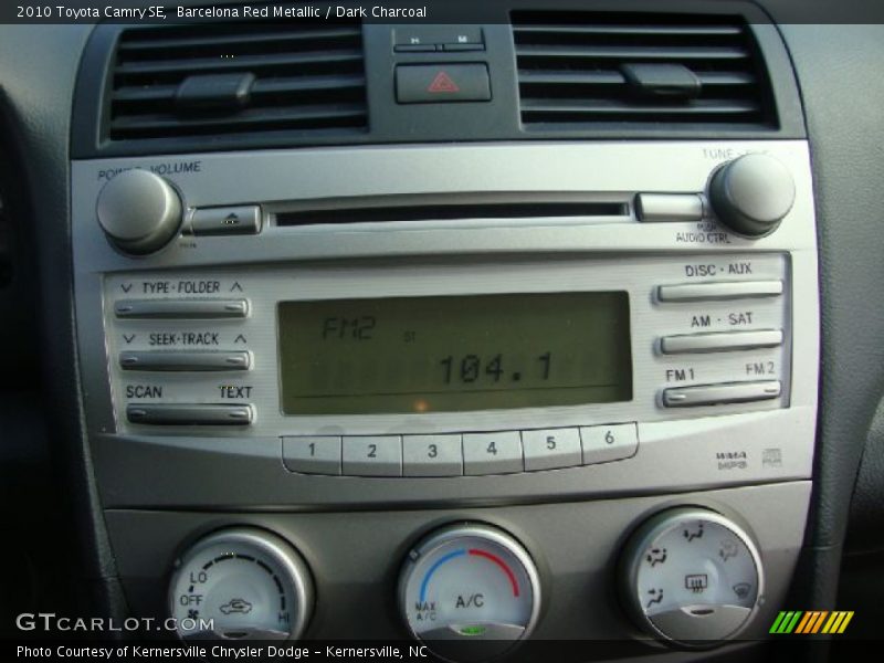 Barcelona Red Metallic / Dark Charcoal 2010 Toyota Camry SE