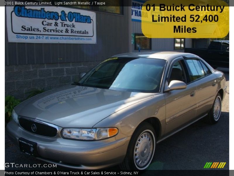 Light Sandrift Metallic / Taupe 2001 Buick Century Limited