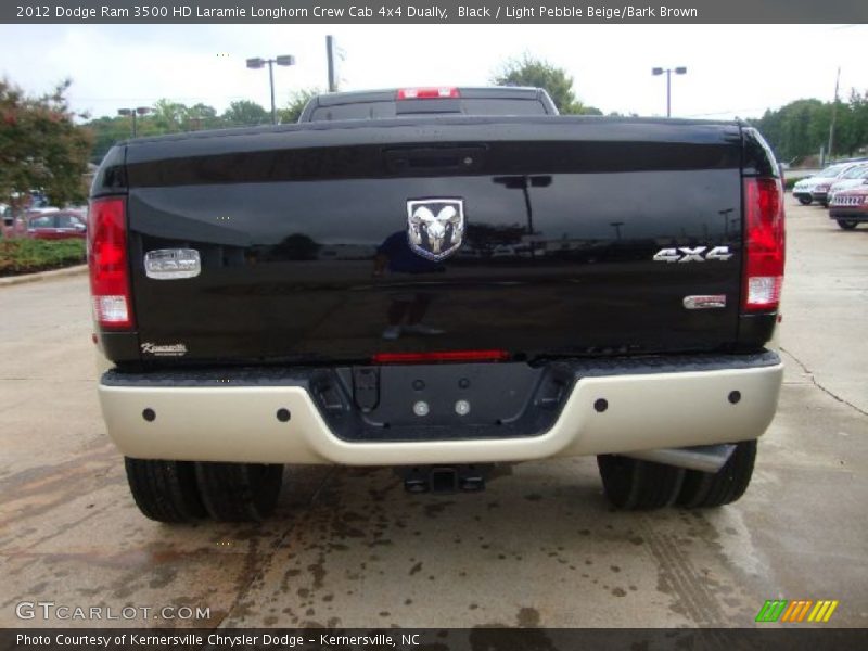 Black / Light Pebble Beige/Bark Brown 2012 Dodge Ram 3500 HD Laramie Longhorn Crew Cab 4x4 Dually