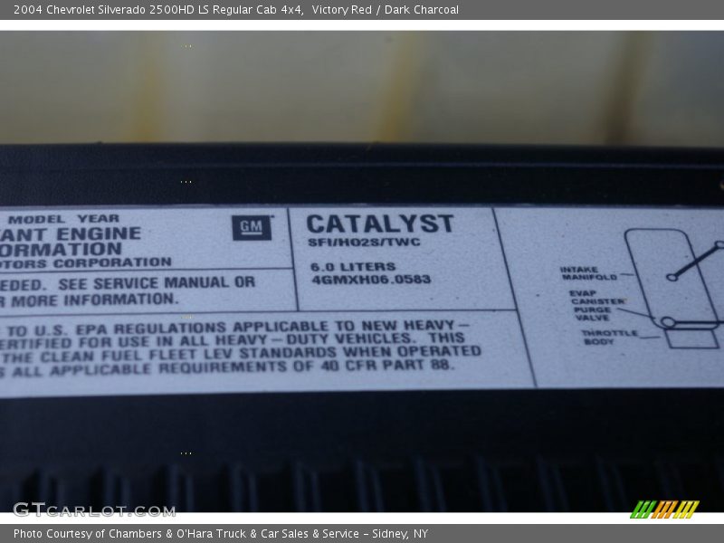 Victory Red / Dark Charcoal 2004 Chevrolet Silverado 2500HD LS Regular Cab 4x4