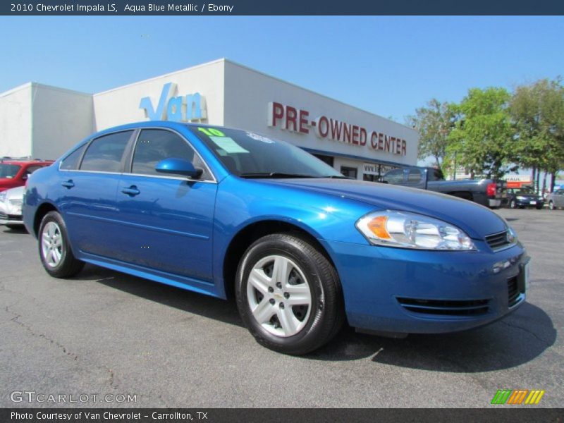 Aqua Blue Metallic / Ebony 2010 Chevrolet Impala LS