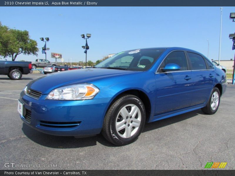 Aqua Blue Metallic / Ebony 2010 Chevrolet Impala LS