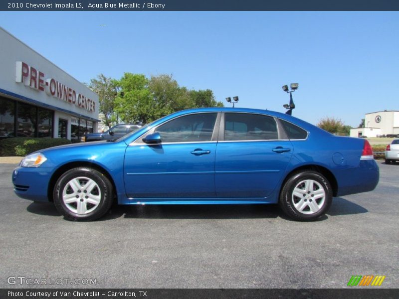 Aqua Blue Metallic / Ebony 2010 Chevrolet Impala LS