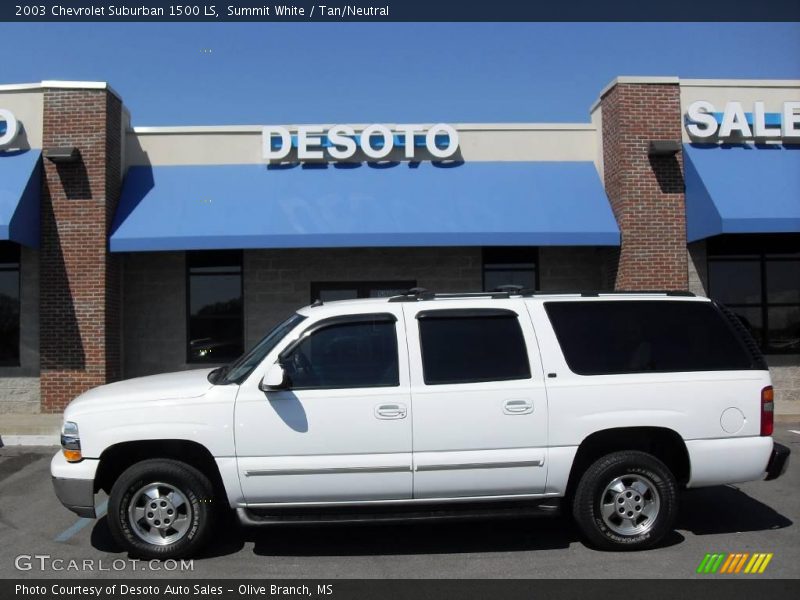 Summit White / Tan/Neutral 2003 Chevrolet Suburban 1500 LS