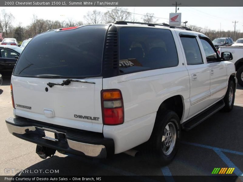 Summit White / Tan/Neutral 2003 Chevrolet Suburban 1500 LS