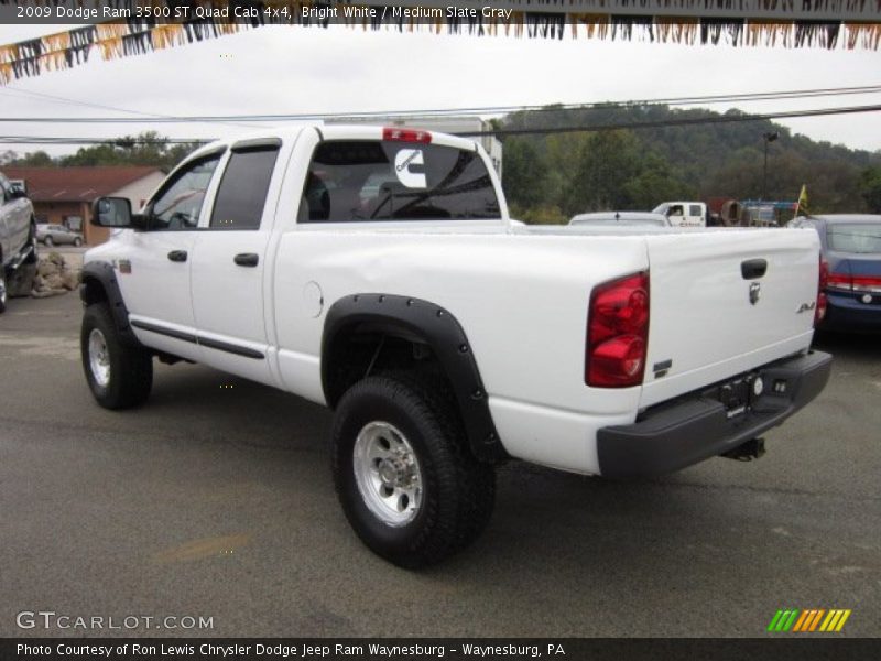 Bright White / Medium Slate Gray 2009 Dodge Ram 3500 ST Quad Cab 4x4