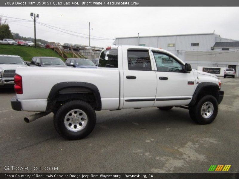 Bright White / Medium Slate Gray 2009 Dodge Ram 3500 ST Quad Cab 4x4