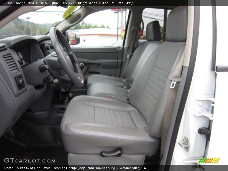 Bright White / Medium Slate Gray 2009 Dodge Ram 3500 ST Quad Cab 4x4