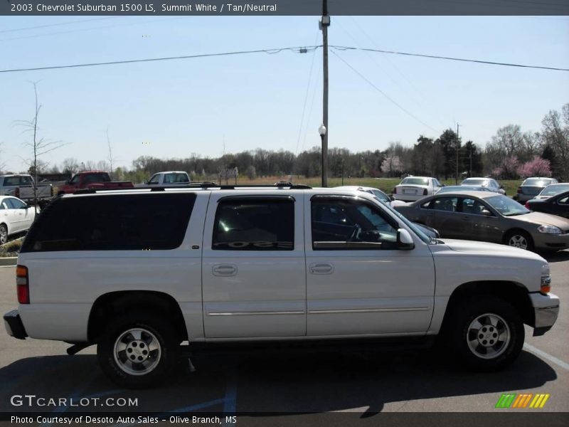Summit White / Tan/Neutral 2003 Chevrolet Suburban 1500 LS
