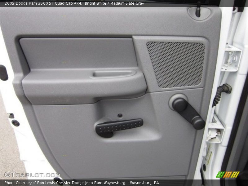Bright White / Medium Slate Gray 2009 Dodge Ram 3500 ST Quad Cab 4x4