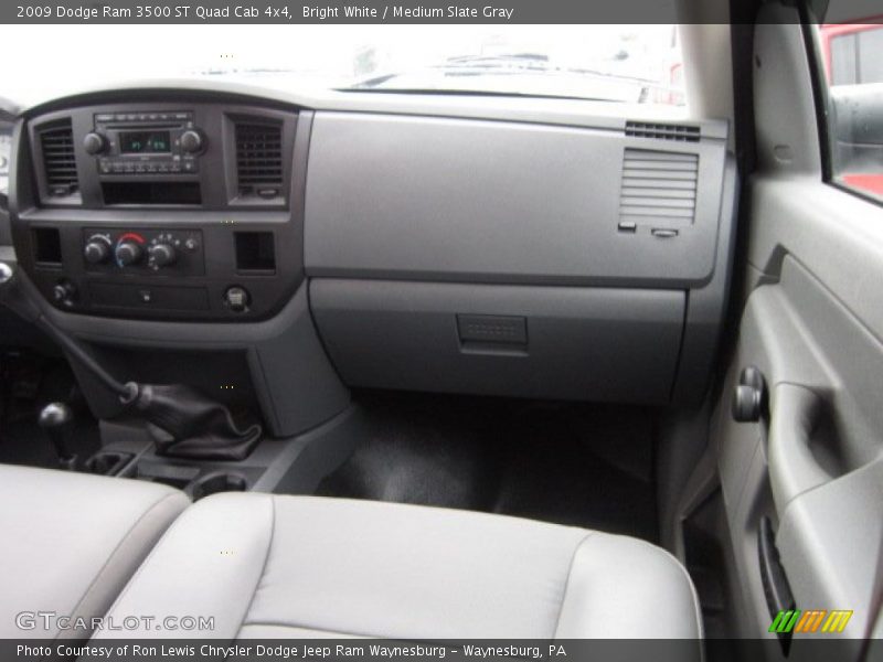 Bright White / Medium Slate Gray 2009 Dodge Ram 3500 ST Quad Cab 4x4