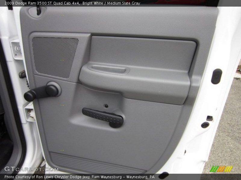 Bright White / Medium Slate Gray 2009 Dodge Ram 3500 ST Quad Cab 4x4