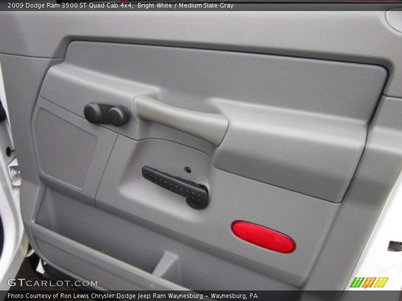 Bright White / Medium Slate Gray 2009 Dodge Ram 3500 ST Quad Cab 4x4