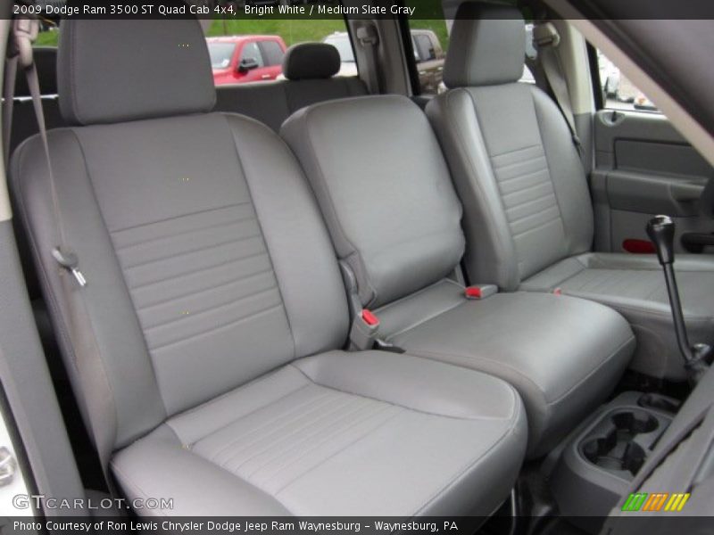 Bright White / Medium Slate Gray 2009 Dodge Ram 3500 ST Quad Cab 4x4