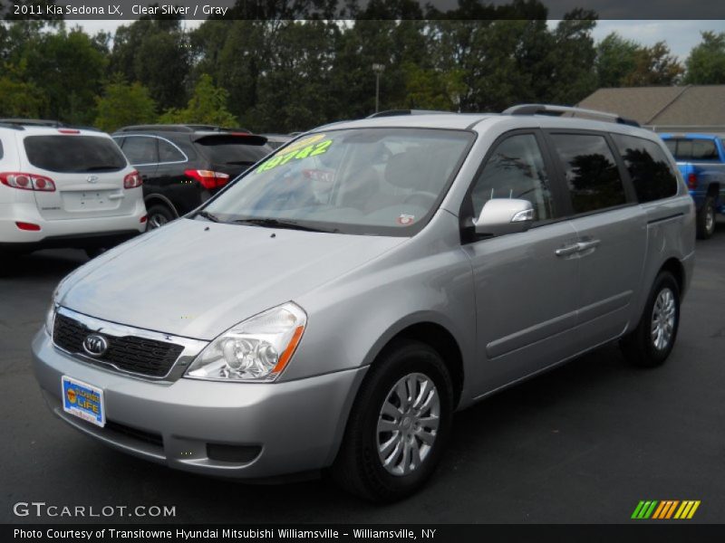 Clear Silver / Gray 2011 Kia Sedona LX