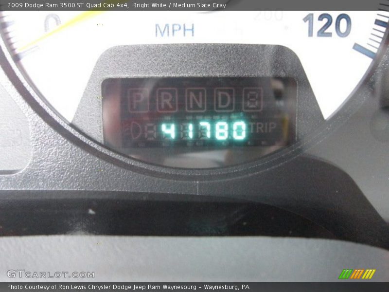 Bright White / Medium Slate Gray 2009 Dodge Ram 3500 ST Quad Cab 4x4