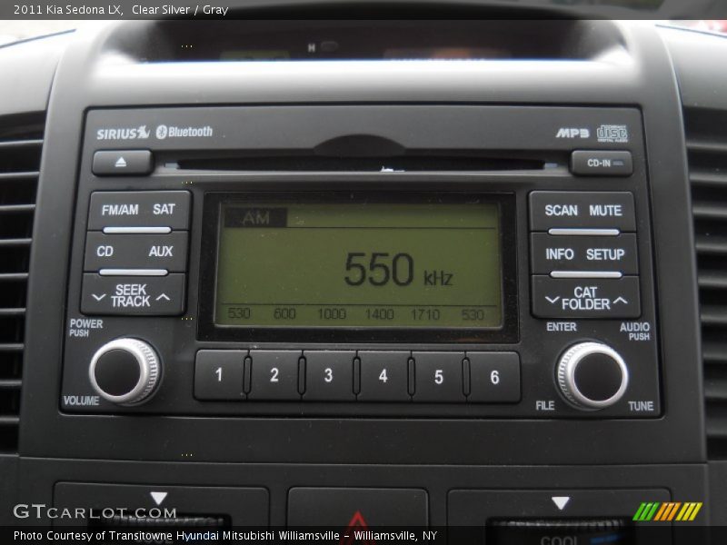 Clear Silver / Gray 2011 Kia Sedona LX