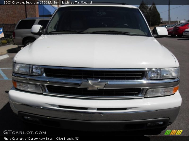 Summit White / Tan/Neutral 2003 Chevrolet Suburban 1500 LS