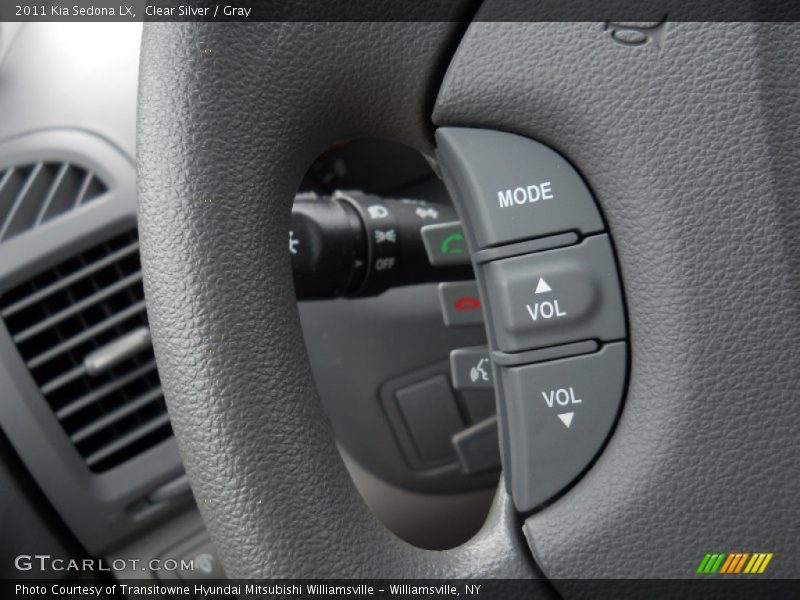 Clear Silver / Gray 2011 Kia Sedona LX