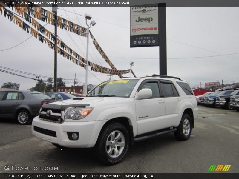 Natural White / Dark Charcoal 2008 Toyota 4Runner Sport Edition 4x4