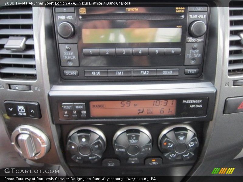 Controls of 2008 4Runner Sport Edition 4x4
