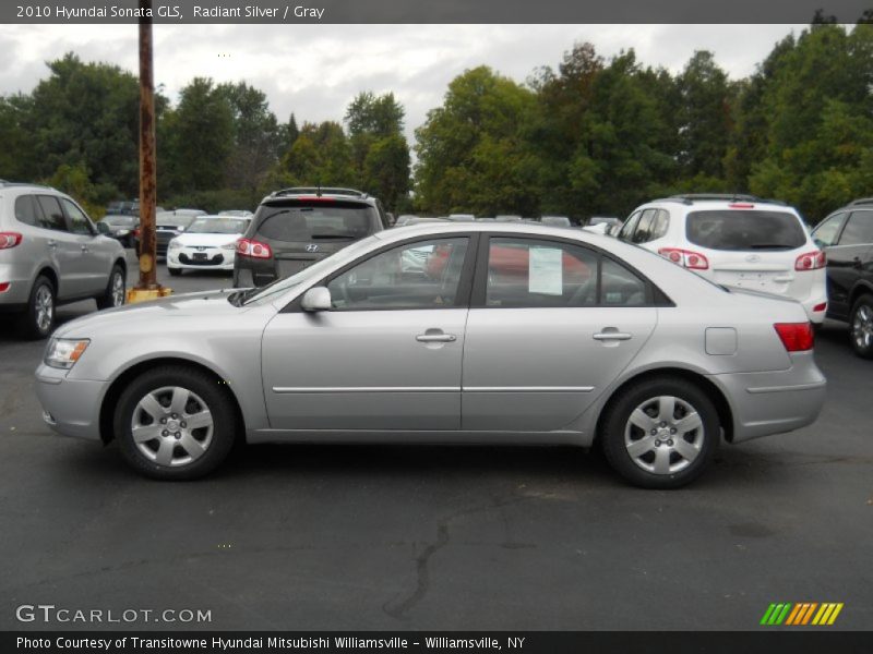 Radiant Silver / Gray 2010 Hyundai Sonata GLS