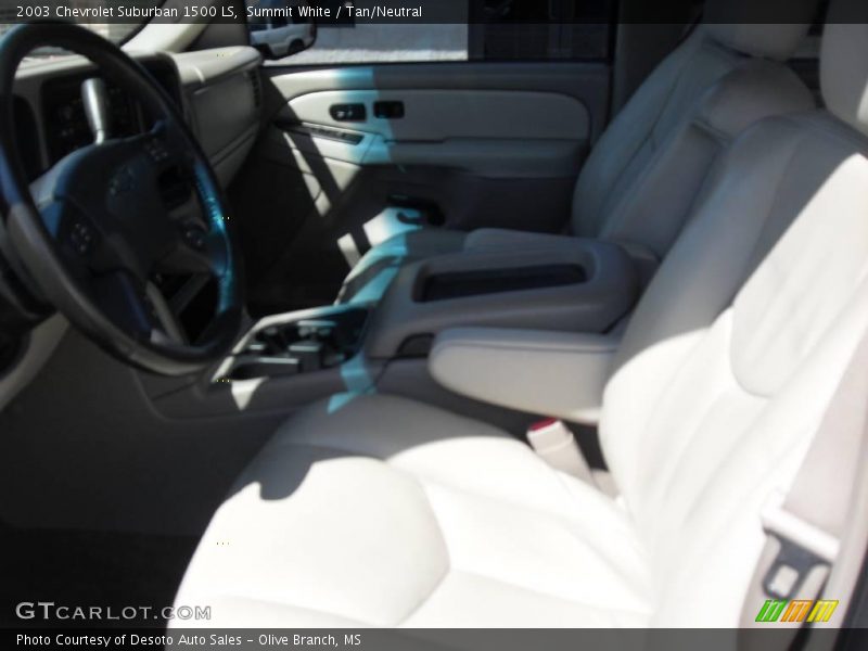 Summit White / Tan/Neutral 2003 Chevrolet Suburban 1500 LS