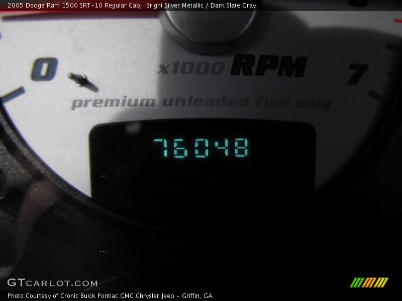 Bright Silver Metallic / Dark Slate Gray 2005 Dodge Ram 1500 SRT-10 Regular Cab