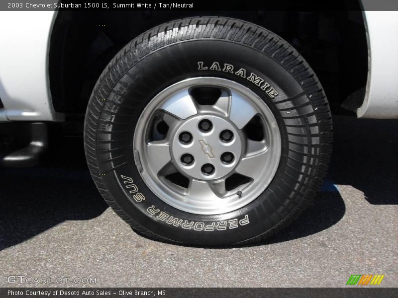 Summit White / Tan/Neutral 2003 Chevrolet Suburban 1500 LS