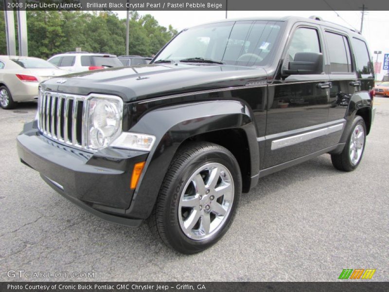 Brilliant Black Crystal Pearl / Pastel Pebble Beige 2008 Jeep Liberty Limited