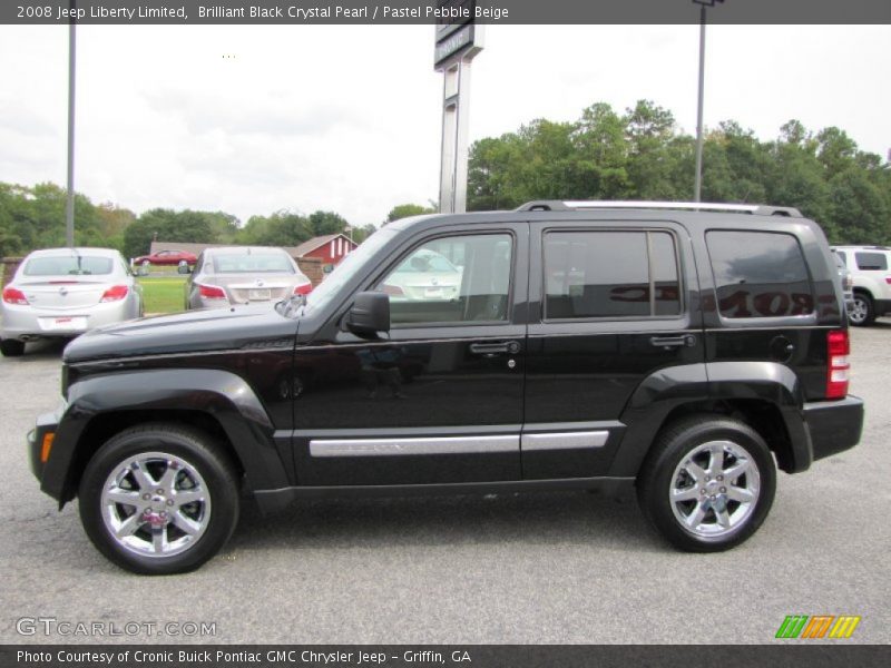 Brilliant Black Crystal Pearl / Pastel Pebble Beige 2008 Jeep Liberty Limited