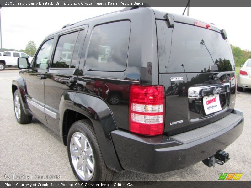 Brilliant Black Crystal Pearl / Pastel Pebble Beige 2008 Jeep Liberty Limited