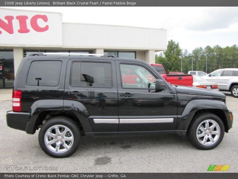 Brilliant Black Crystal Pearl / Pastel Pebble Beige 2008 Jeep Liberty Limited