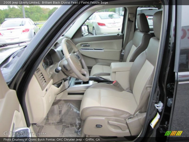 Brilliant Black Crystal Pearl / Pastel Pebble Beige 2008 Jeep Liberty Limited